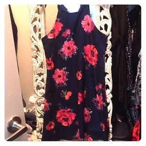 Navy/Pink Floral Dress